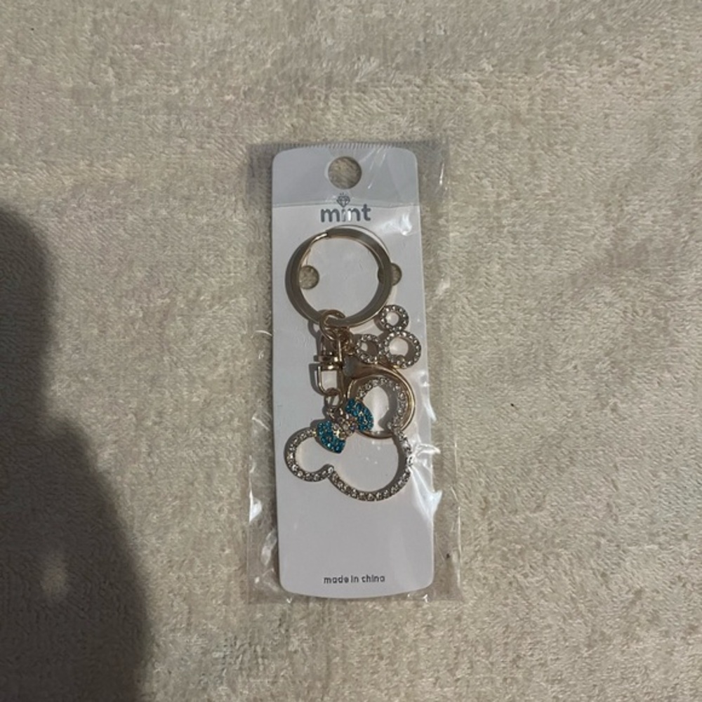 Mint Gold and Blue Keychain